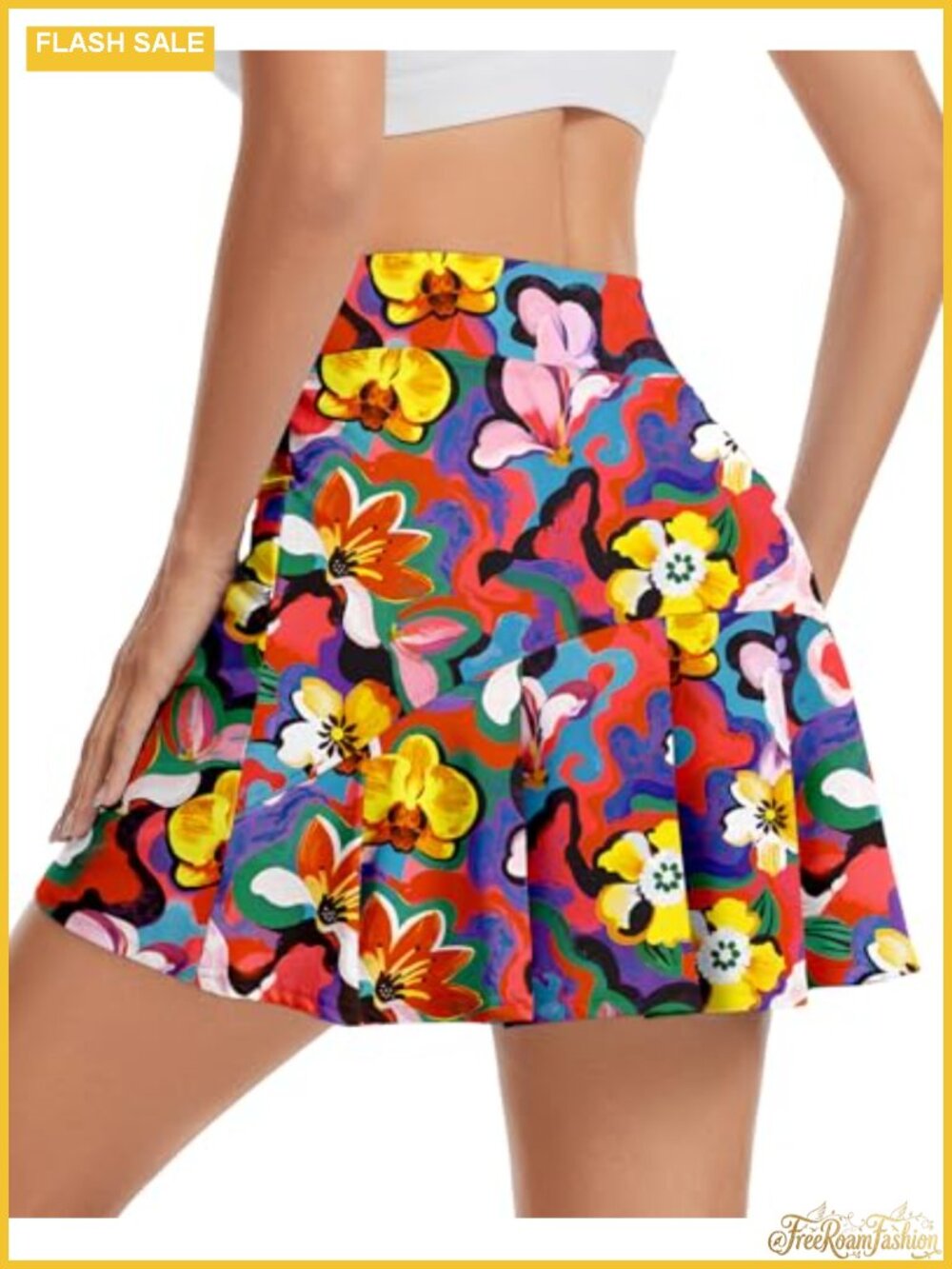 Pleated Tennis Skirt Golf Skorts Built-in Shorts Pockets UPF 50+ Athletic